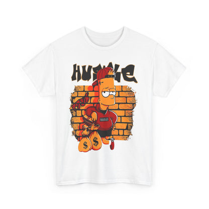 Hustle Graphic Tee - Unisex Heavy Cotton T-Shirt with Bart Design