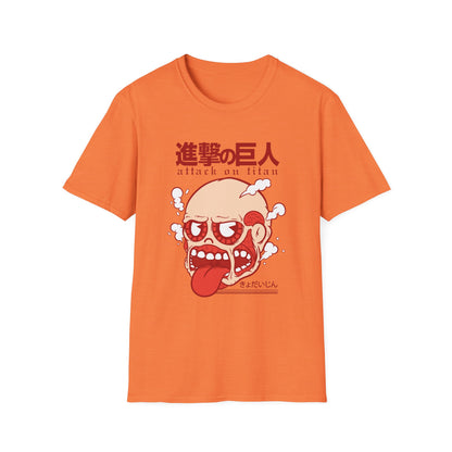 Anime-Inspired Unisex Softstyle T-Shirt, Perfect for Casual Wear, Gift for Anime Fans, Attack on Titan Tee, Streetwear Fashion, Cosplay Top