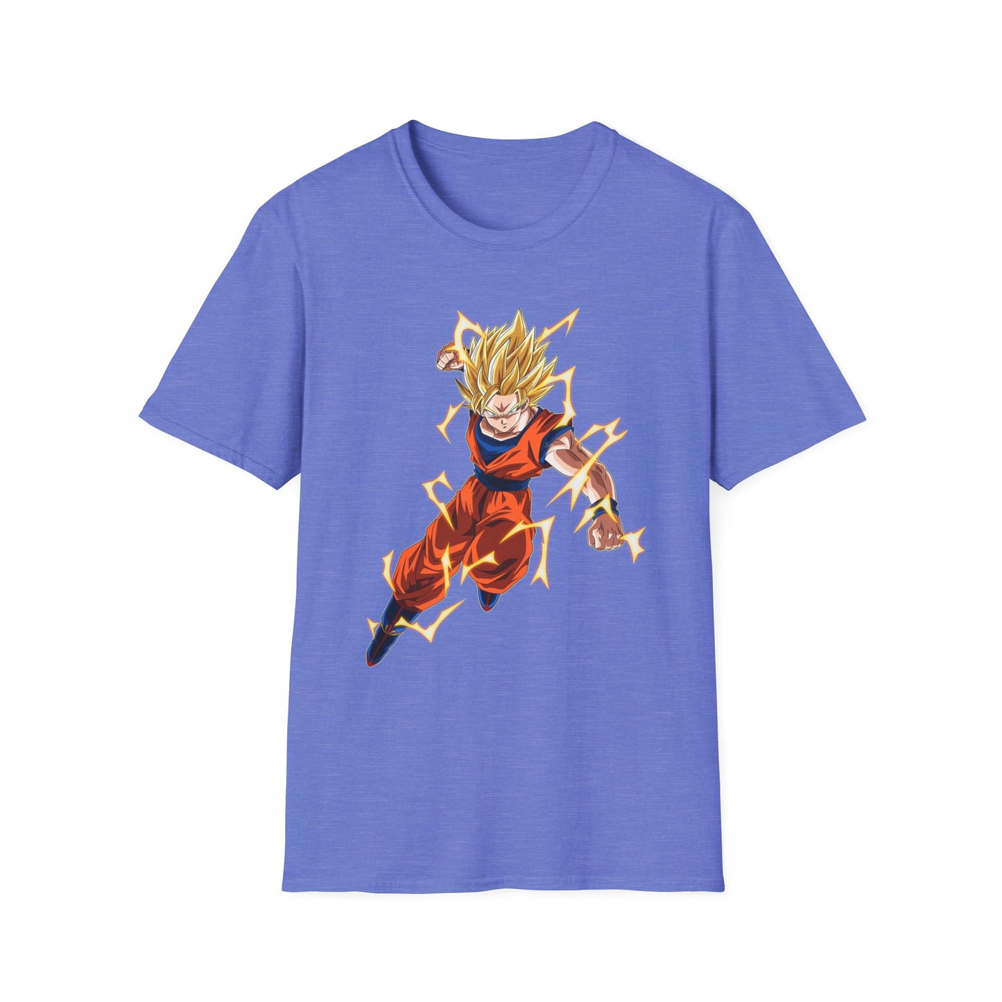 Super Saiyan Goku Unisex Softstyle T-Shirt, Anime Shirt, Dragon Ball Z Tee, Gift for Fans, Streetwear Apparel