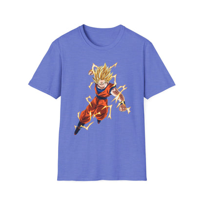Super Saiyan Goku Unisex Softstyle T-Shirt, Anime Shirt, Dragon Ball Z Tee, Gift for Fans, Streetwear Apparel