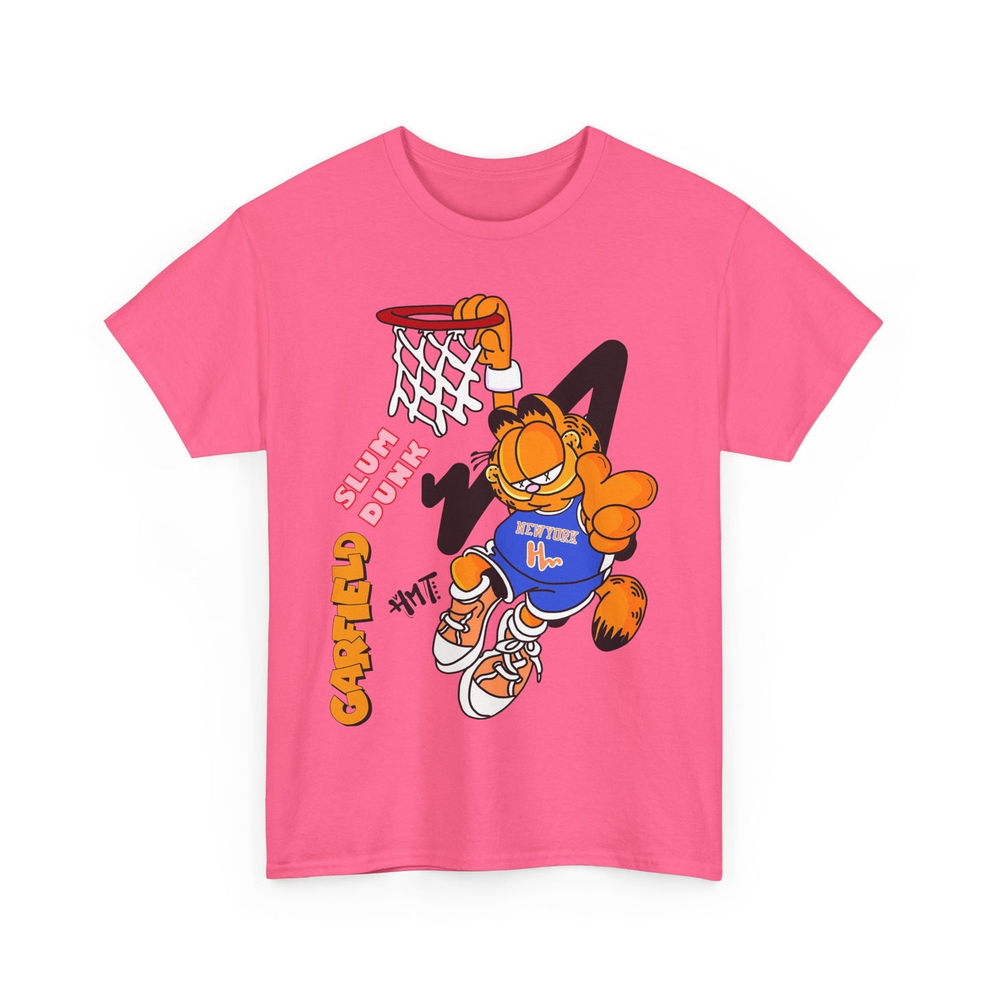 Garfield Basketball Unisex Heavy Cotton Tee - Fun Streetwear for Cat Lovers