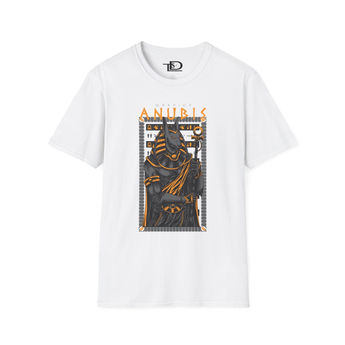 Anubis Unisex Softstyle T-Shirt, Egyptian Mythology Tee, Graphic Tee, Casual Wear for Fans, Gift for Halloween or Birthdays