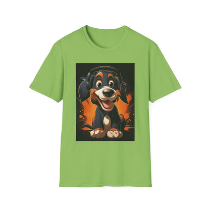 Happy Dog Graphic Unisex Softstyle T-Shirt - Perfect for Dog Lovers