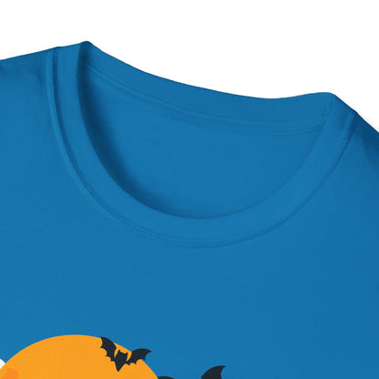 Spooky Halloween T-Shirt, Unisex Softstyle Tee, Pumpkin and Haunted House Design, Fun Fall Shirt, Perfect for Halloween Parties, Trick [...]