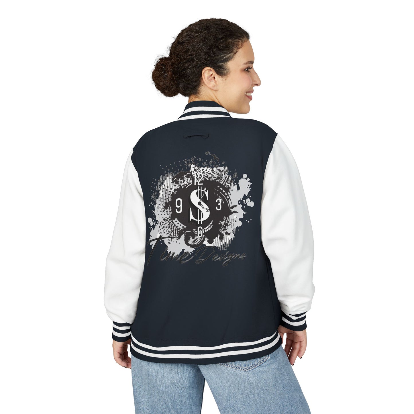 Trendy Unisex Heavyweight Letterman Jacket with Art Design