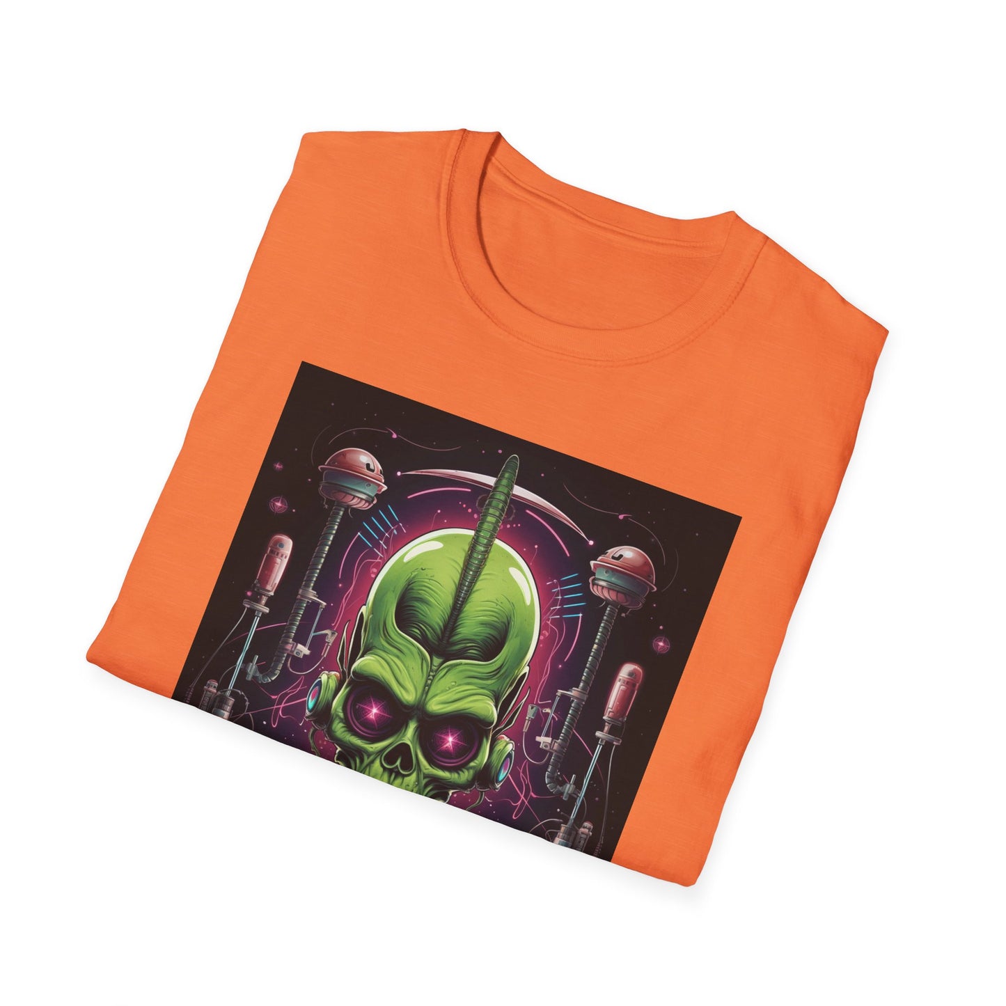 Alien Invader Graphic Unisex Softstyle T-Shirt