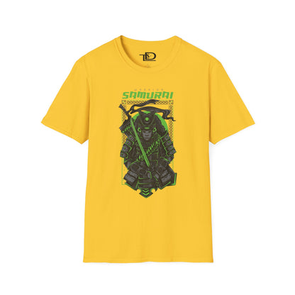 Samurai Graphic Tee, Unisex Softstyle T-Shirt, Anime Casual Wear, Gift for Gamers, Streetwear Fashion, Perfect for Conventions