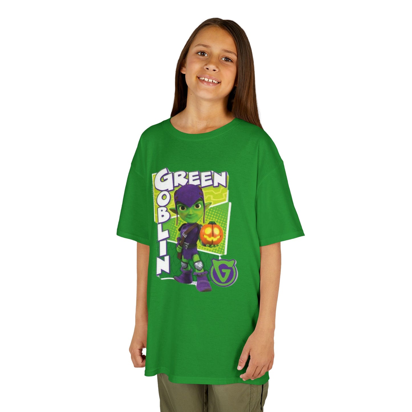 Kids Green Goblin Tee - Fun Halloween T-Shirt for Kids