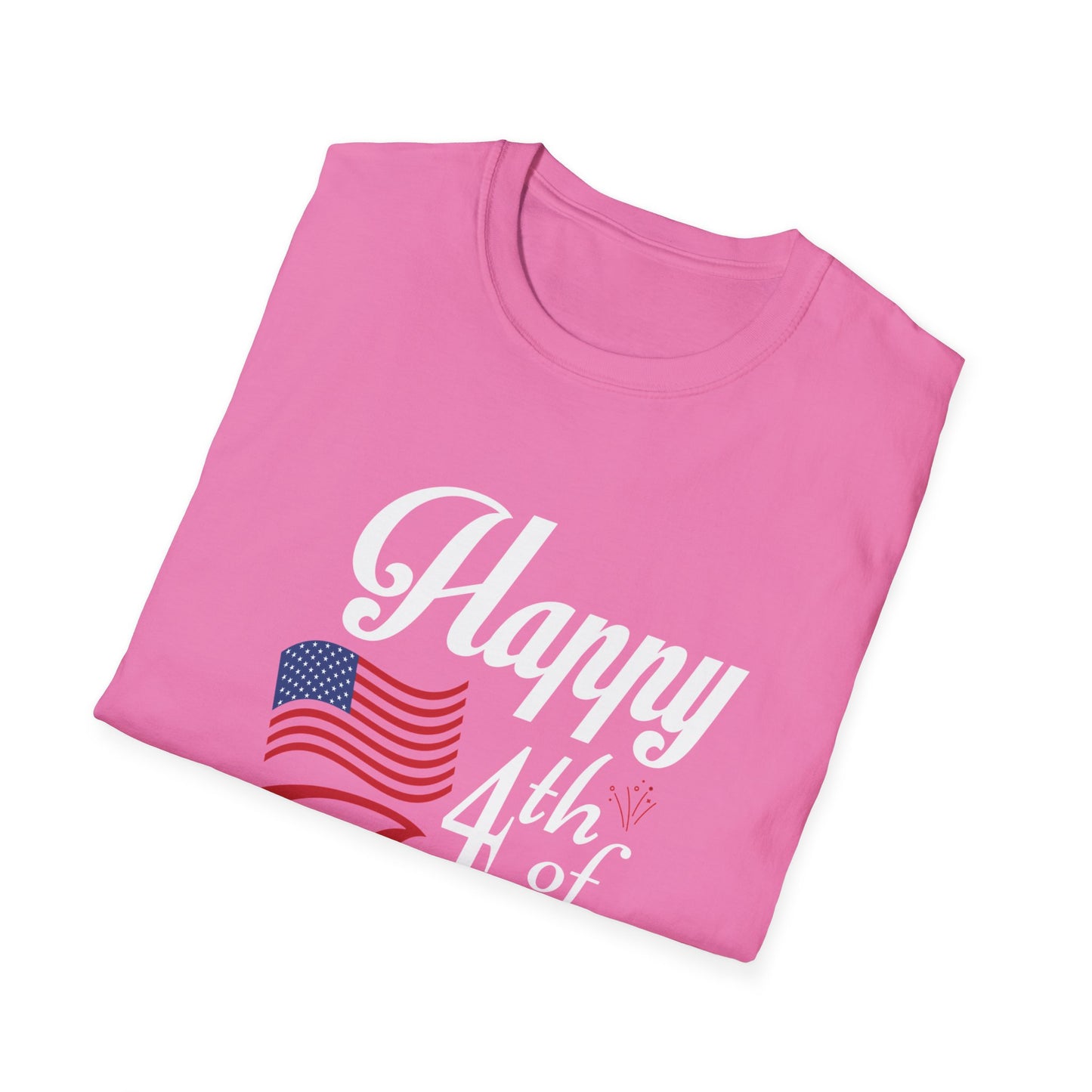 Patriotic 4th of July Unisex Softstyle T-Shirt, Independence Day Tee, Festival Shirt, Summer Celebrations, BBQ Outfit