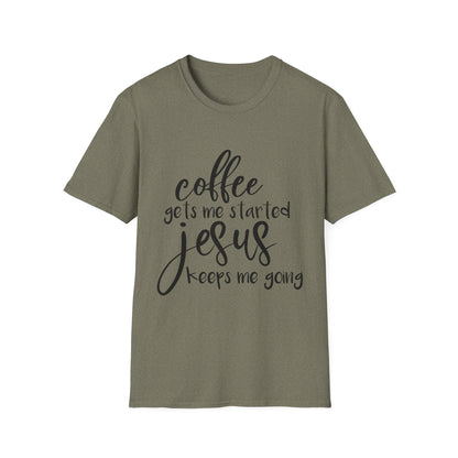 Coffee & Jesus Unisex Softstyle T-Shirt - Inspirational Christian Tee