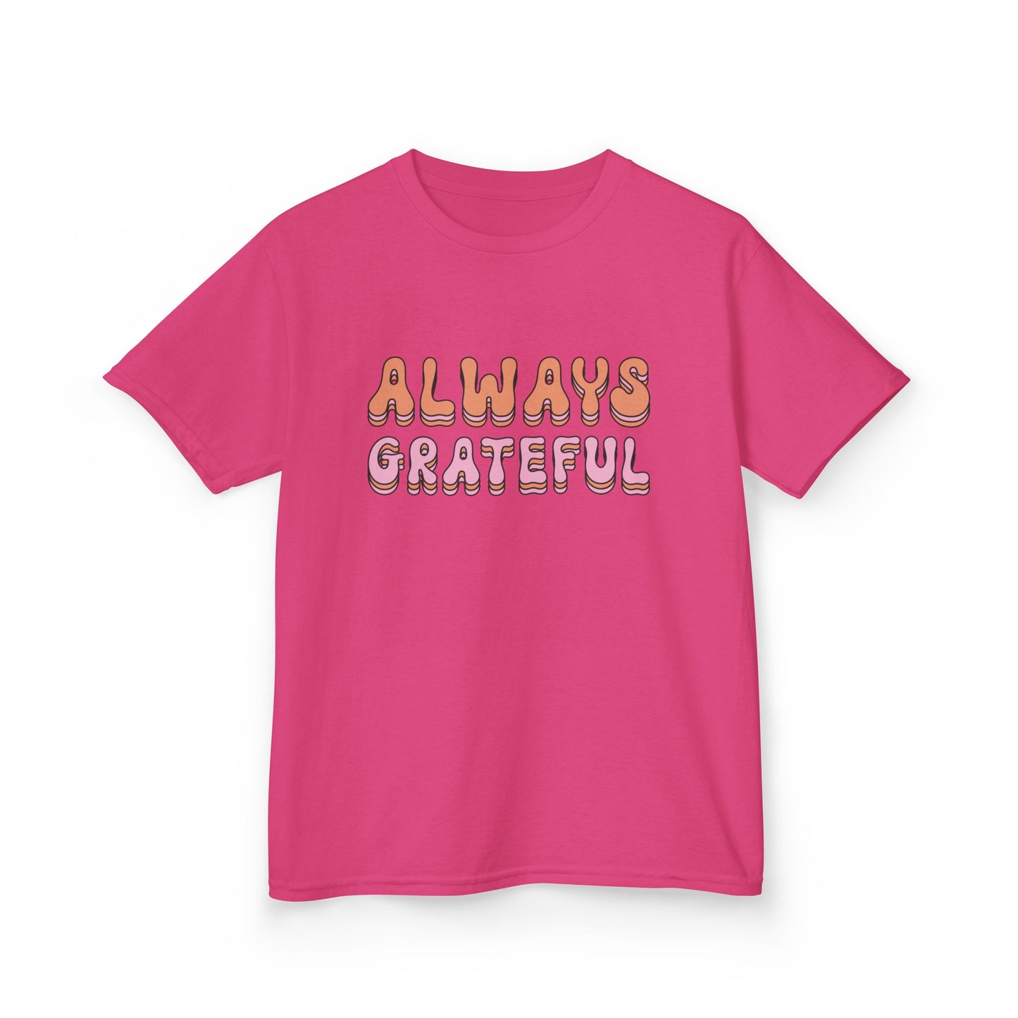 Kids Grateful Tee, Cute Kids Shirt, Positive Vibes T-Shirt, Gratitude Apparel, Gifts for Kids, Everyday Wear, Birthday Gift