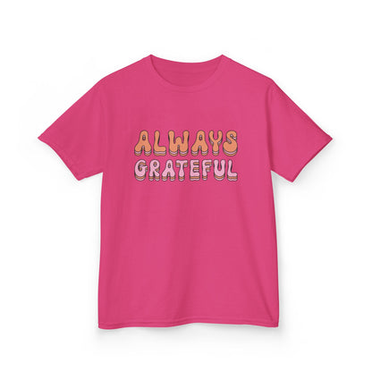 Kids Grateful Tee, Cute Kids Shirt, Positive Vibes T-Shirt, Gratitude Apparel, Gifts for Kids, Everyday Wear, Birthday Gift