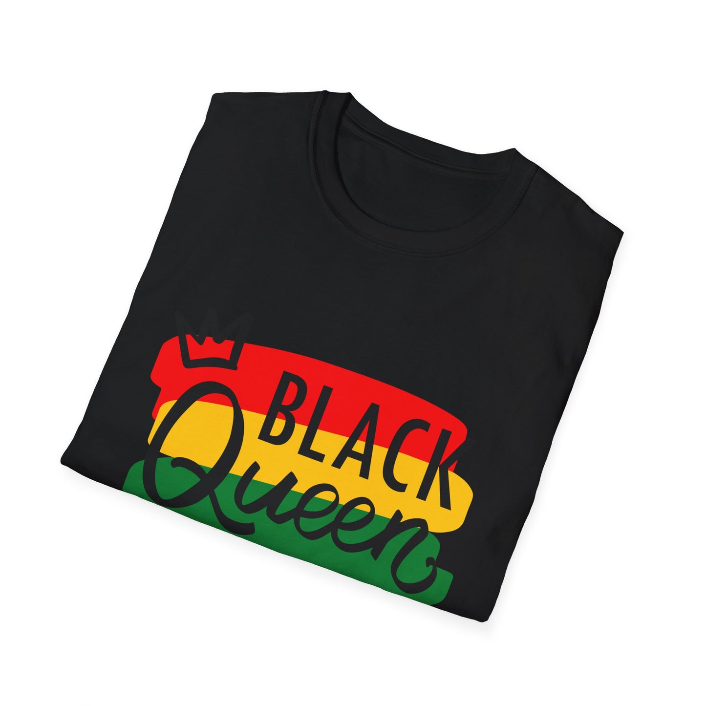Black Queen Unisex Softstyle T-Shirt | Empowerment, Cultural Pride, Casual Wear, Gift for Her, Black History Month