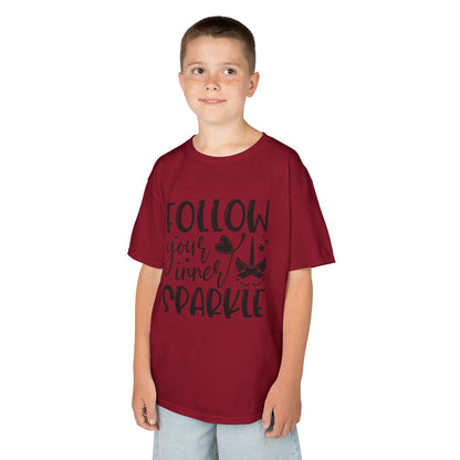 Kids Heavy Cotton™ Tee - Follow Your Inner Sparkle T-Shirt for Creative Kids