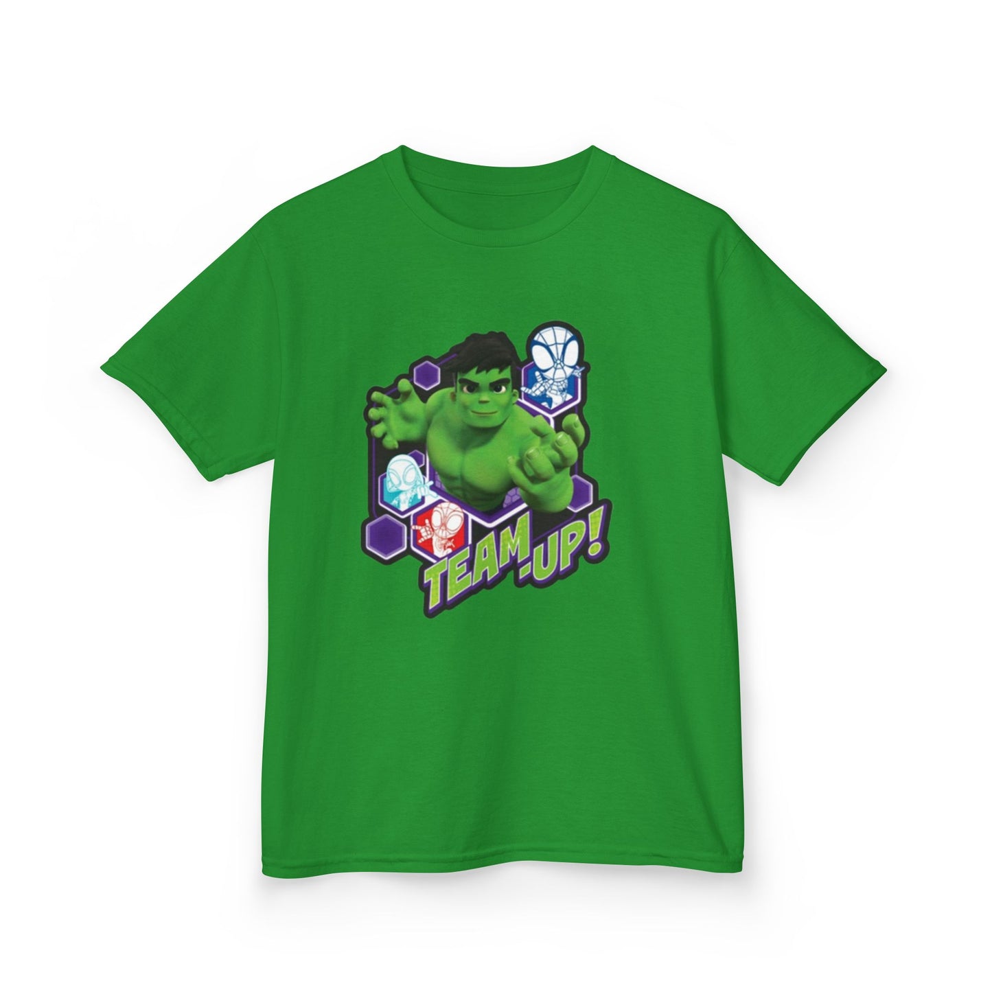 Hulk Team Up Kids Tee, Superhero Shirt, Fun Cotton Tee, Birthday Gift, Team Up T-Shirt, Kids Party Apparel