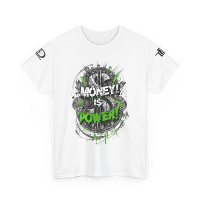 Money Power Unisex Heavy Cotton Tee | Statement Shirt, Motivational Apparel, Gift for Him, Streetwear, Casual T-Shirt