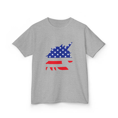 Patriotic Unicorn Kids Heavy Cotton Tee