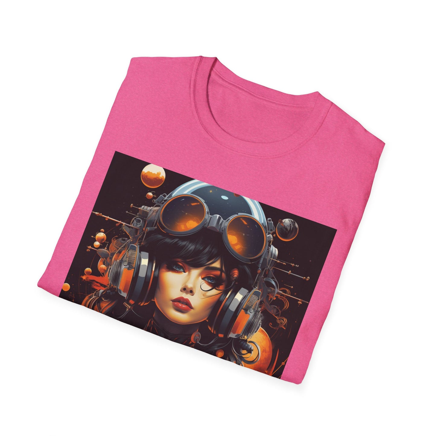 Bold Graphic Unisex T-Shirt - Retro Space Girl Design
