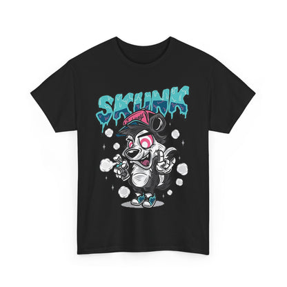 Cool Cartoon Graphic Tee - 'Skunk' Design, Unisex Heavy Cotton T-Shirt