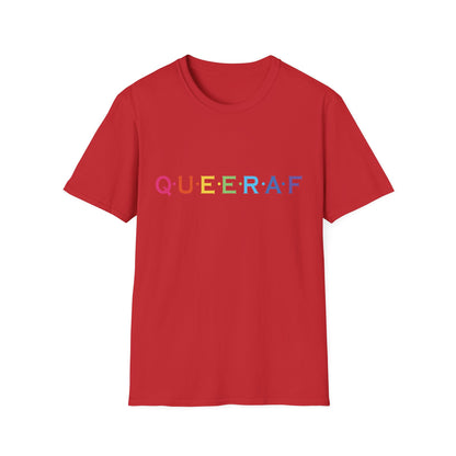 Pride-Inspired Unisex T-Shirt - QUEERAF Graphic Tee for LGBTQ+ Celebrations, Everyday Wear, Gift for Supporters, Inclusive Fashion