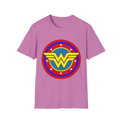 Wonder Woman Inspired Unisex Softstyle T-Shirt, Superhero Tee, Gift for Amazon Fans, Comic Con Outfit, Everyday Wear, Birthday Present