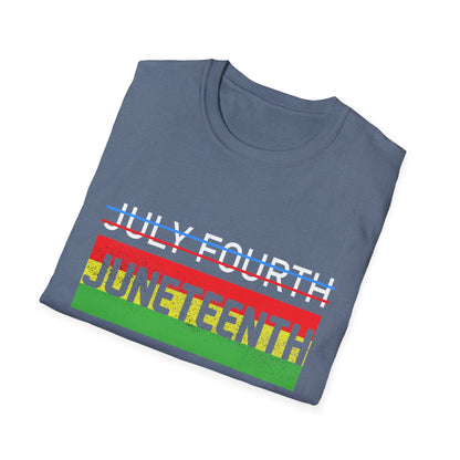 Juneteenth and July Fourth Celebration T-Shirt, Unisex Tee for Summer, Events, Independence Day, African American Heritage