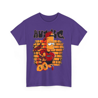 Hustle Graphic Tee - Unisex Heavy Cotton T-Shirt with Bart Design