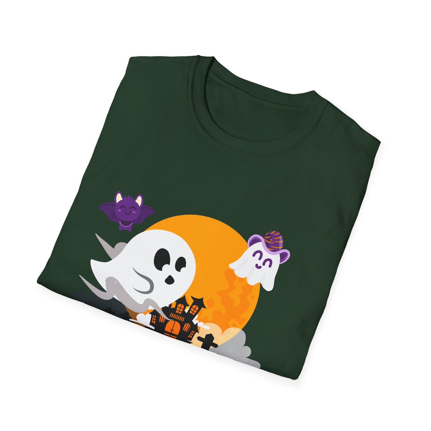 Halloween Ghost T-Shirt, Unisex Softstyle Tee, Spooky Season Shirt, Halloween Costume Top, Fall Festival Apparel