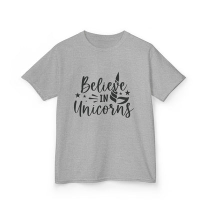 Believe in Unicorns Kids T-Shirt - Inspirational Cotton Tee for Dreamers