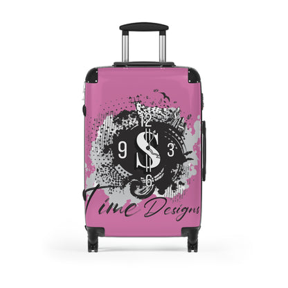 Stylish Travel Suitcase with Time Design, Unique Luggage, Adventure Ready Bag, Perfect for Travelers, Stylish Gift Idea