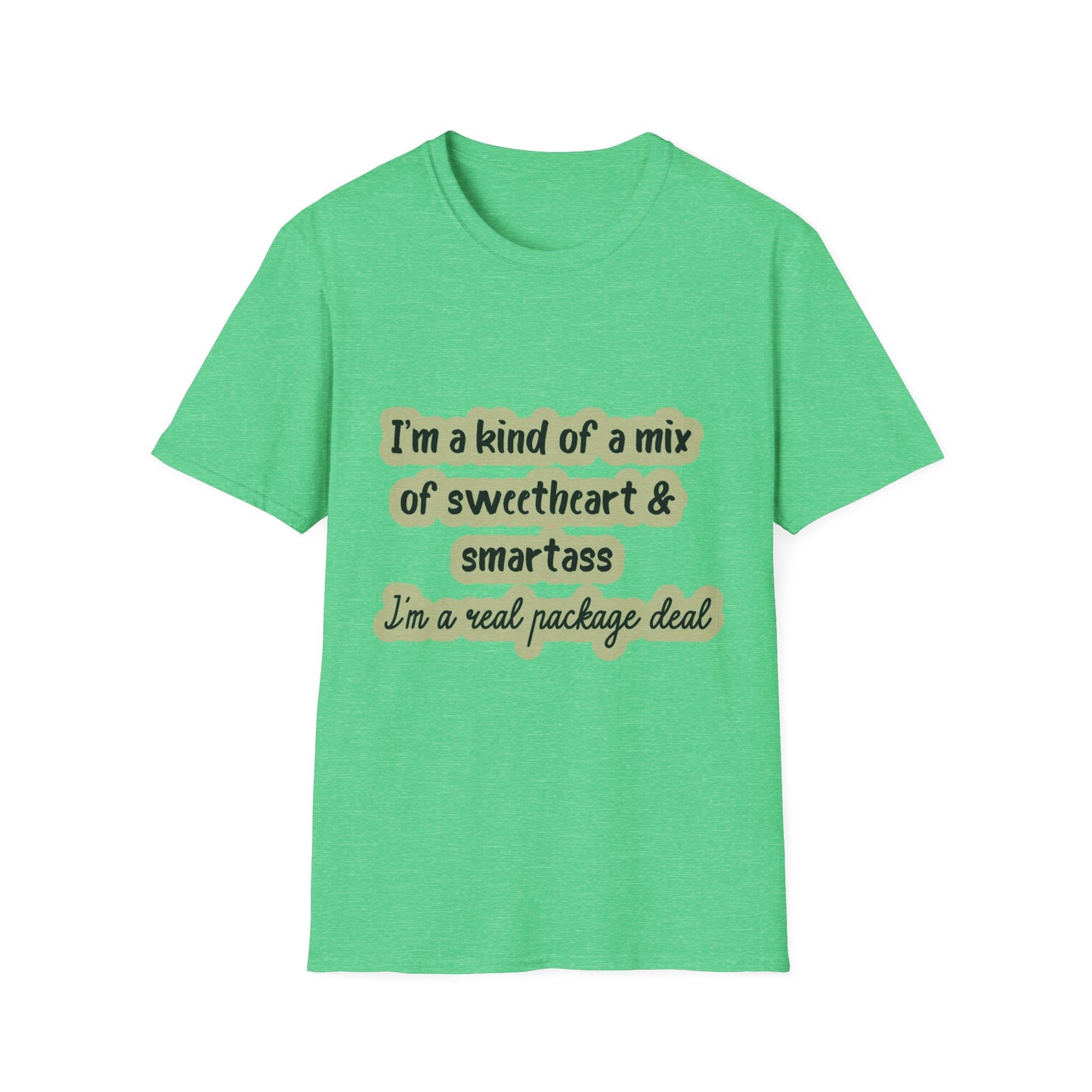 Funny Quote Unisex Softstyle T-Shirt - "I'm a mix of sweetheart & smartass"