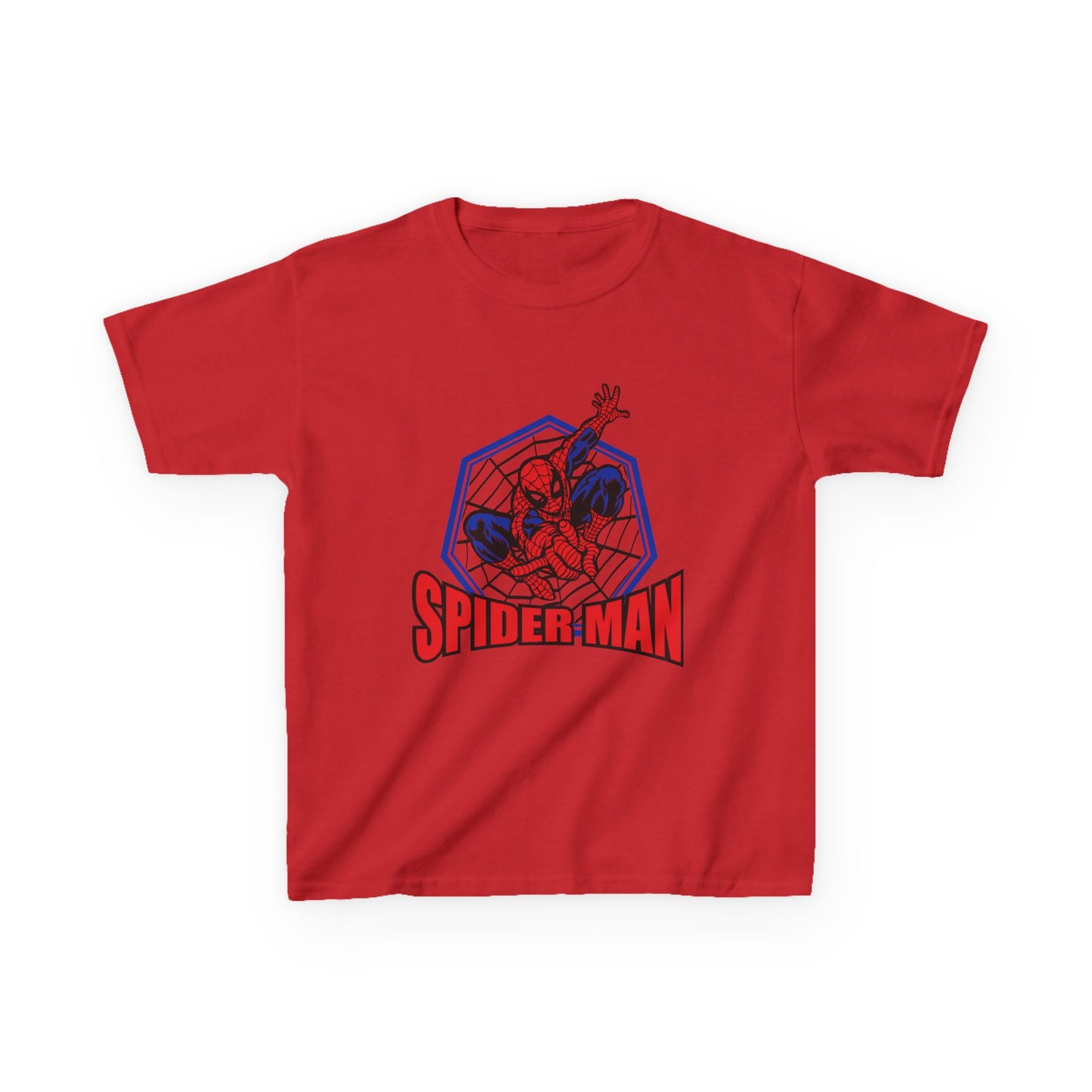 Kids Spider-Man Heavy Cotton Tee, Superhero Shirt, Marvel Tee for Boys, Birthday Gift, Comic-themed Apparel, Playwear