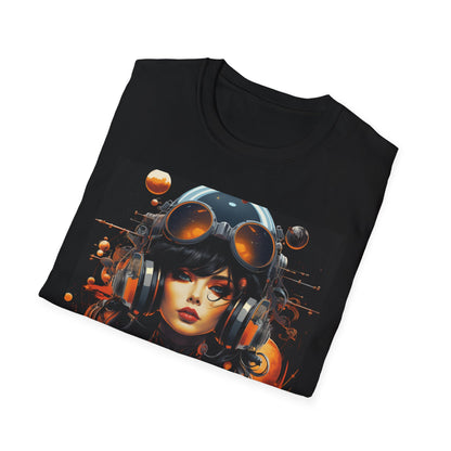 Bold Graphic Unisex T-Shirt - Retro Space Girl Design