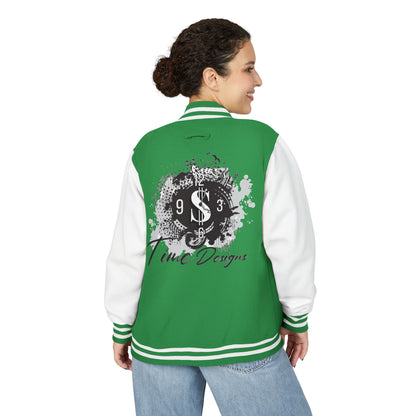 Trendy Unisex Heavyweight Letterman Jacket with Art Design