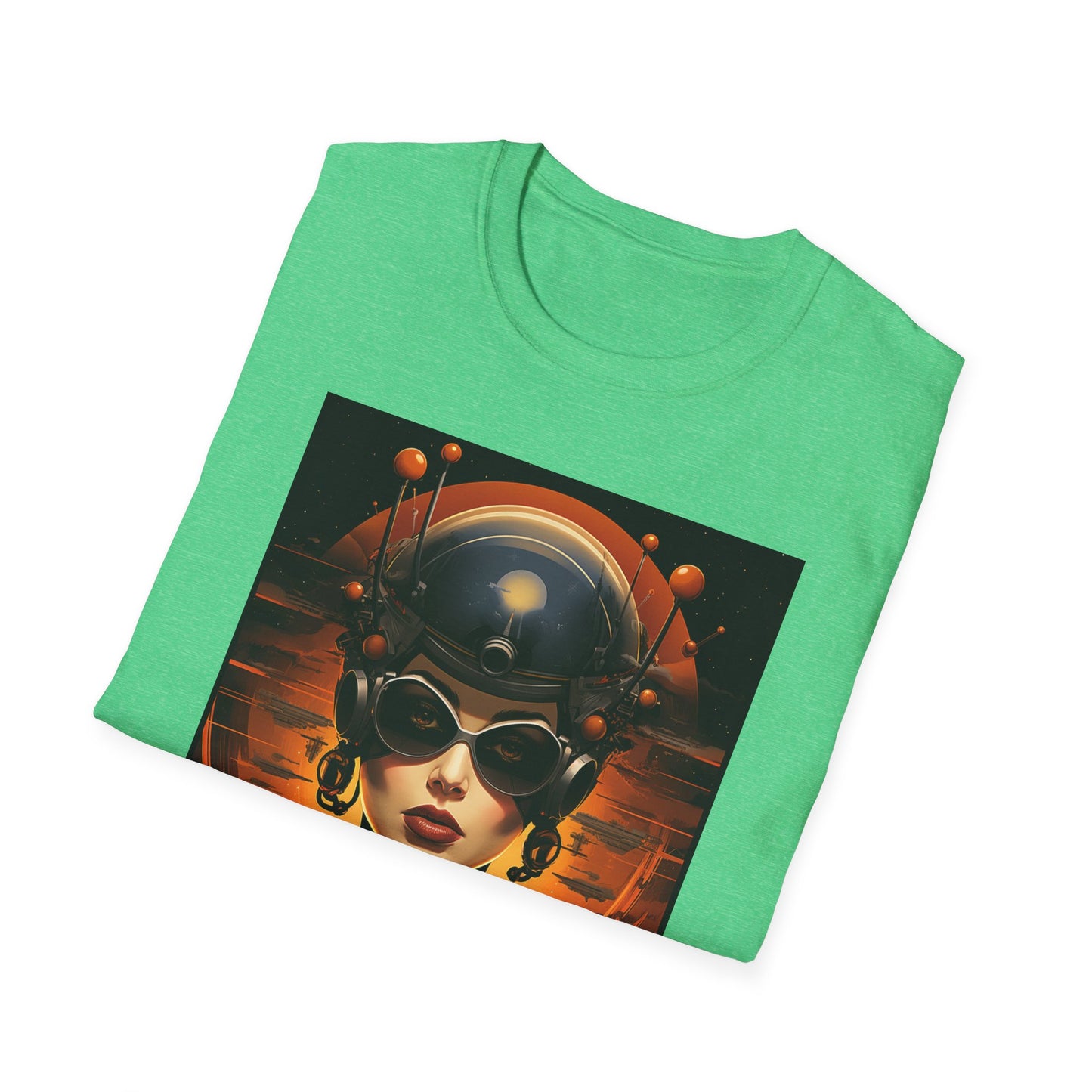 Futuristic Graphic Tee - Unisex Softstyle T-Shirt with Sci-Fi Design