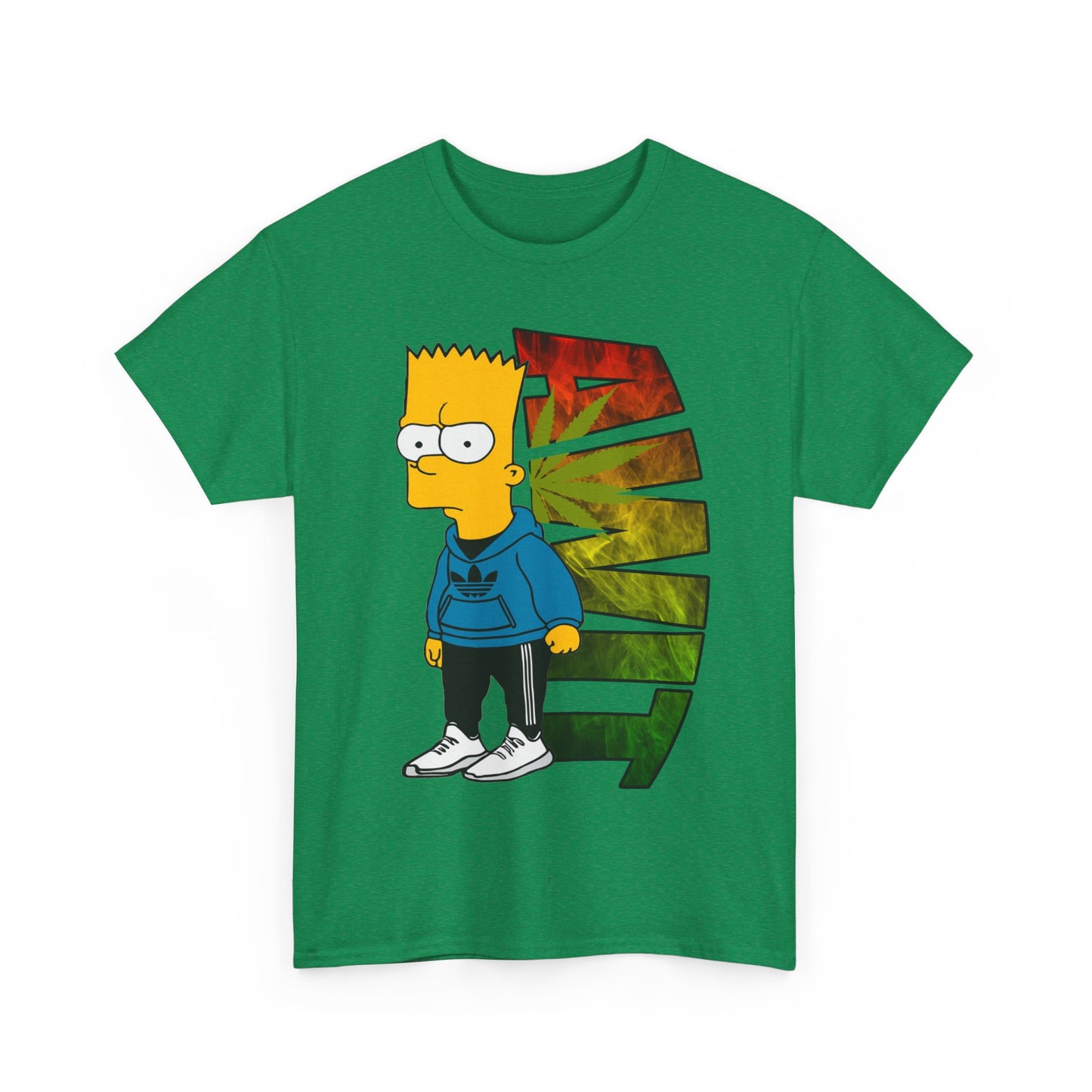Unisex Heavy Cotton Tee - Bart Simpson Graffiti Style