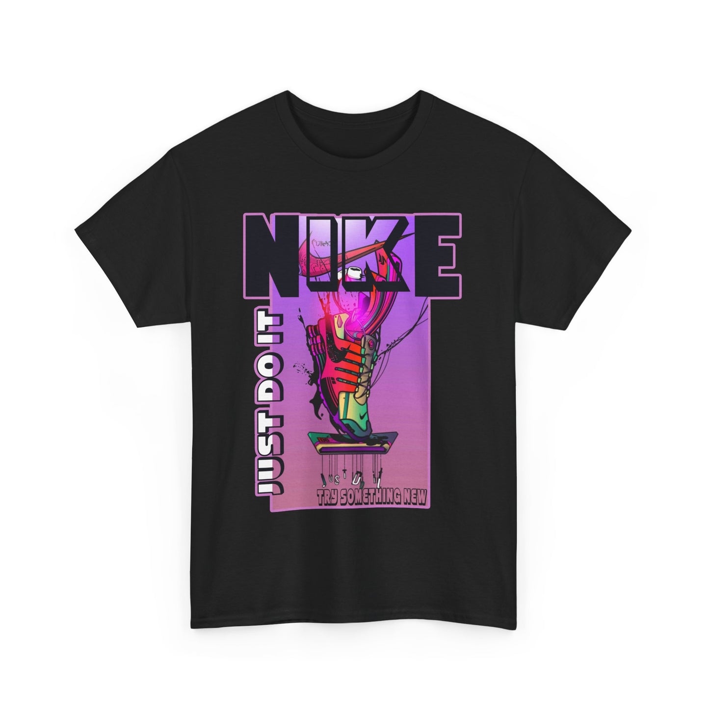 Vintage-Style Nike Unisex Heavy Cotton Tee - Just Do It Graphic Shirt