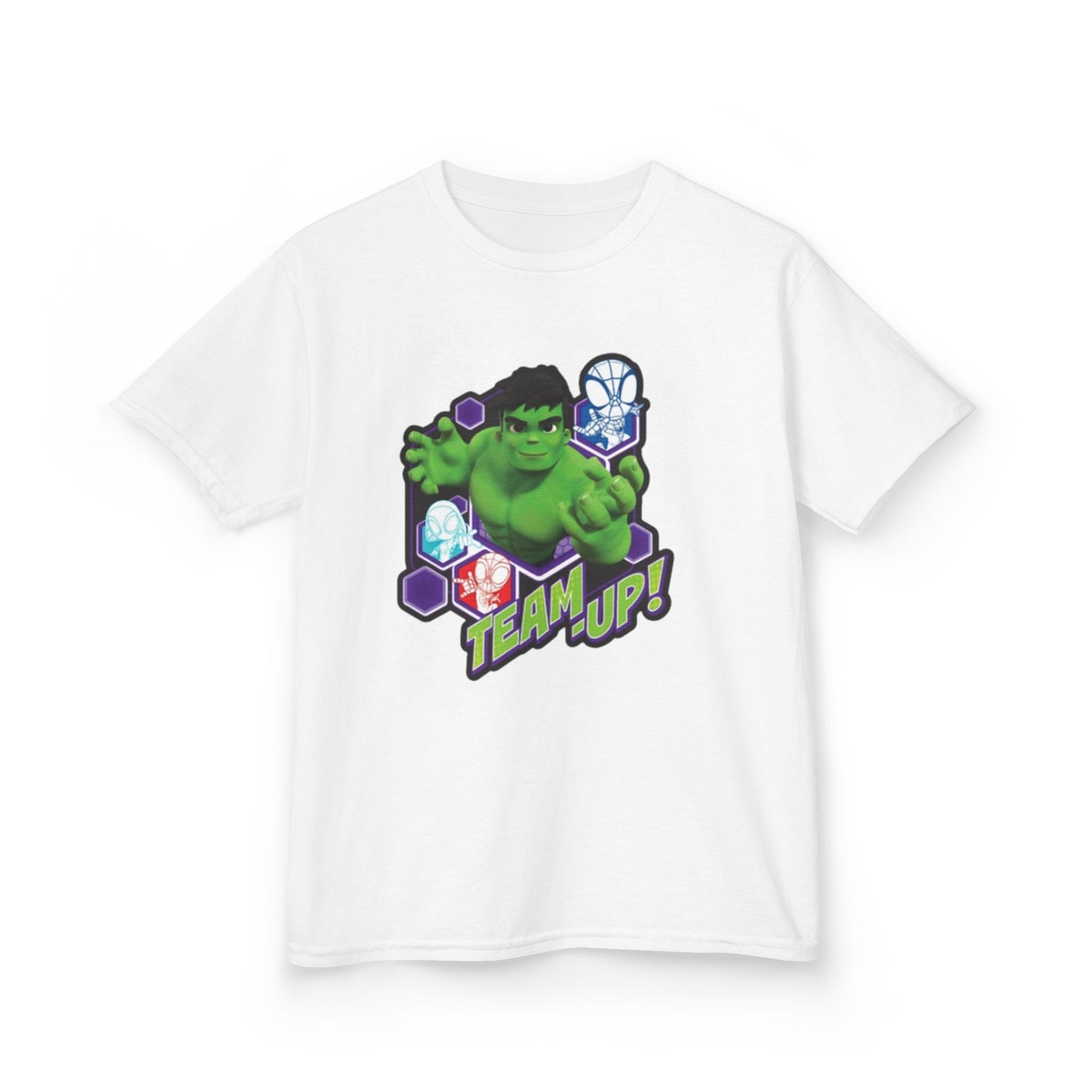 Hulk Team Up Kids Tee, Superhero Shirt, Fun Cotton Tee, Birthday Gift, Team Up T-Shirt, Kids Party Apparel