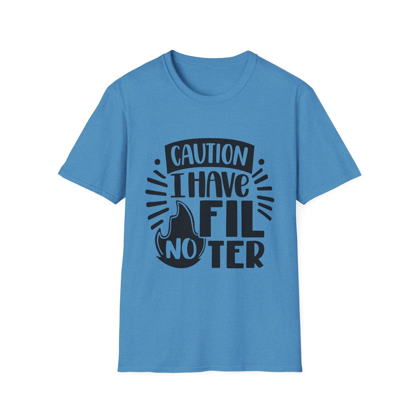 Caution: I Have No Filter Unisex Softstyle T-Shirt - Fun and Quirky Graphic Tee for Casual Wear