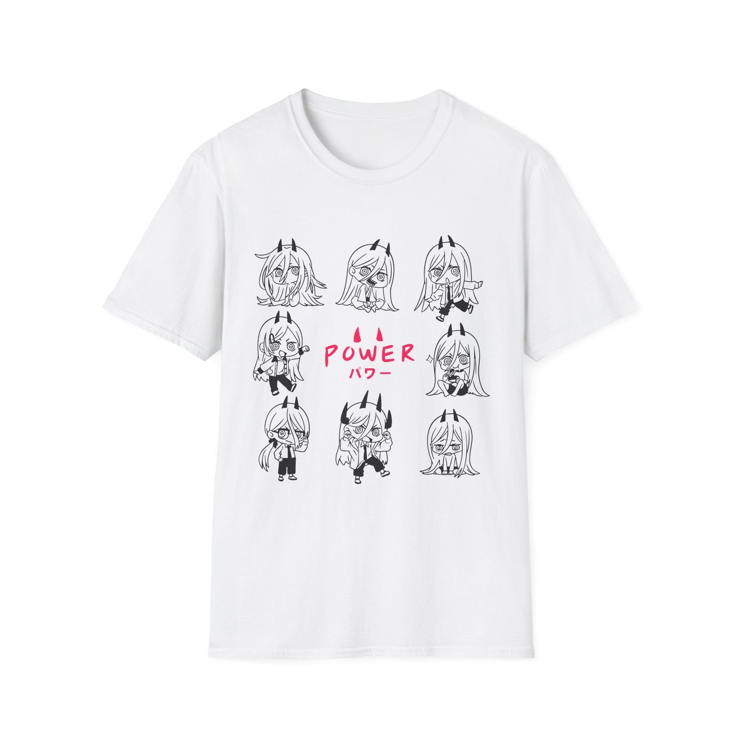 Graphic Anime T-Shirt - 'Power' Design, Unisex Tee for Anime Lovers, Gift for Birthdays & Holidays, Casual Wear, Fun Graphic Shirt