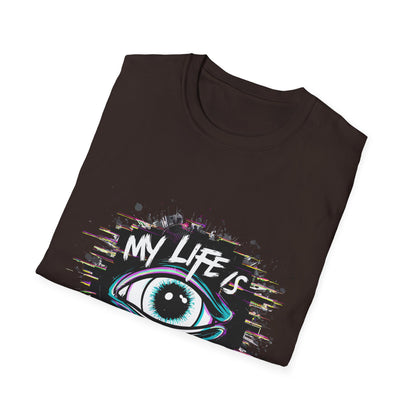 Unisex Hypnotized Eye T-Shirt, Softstyle Tee, Cool Graphic Shirt, Gift for Dreamers, Casual Wear, Trendy Fashion Tee