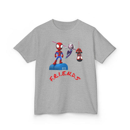 Kids' Friends Spider-Man Tee - Fun & Colorful Cotton T-Shirt for Young Superheroes