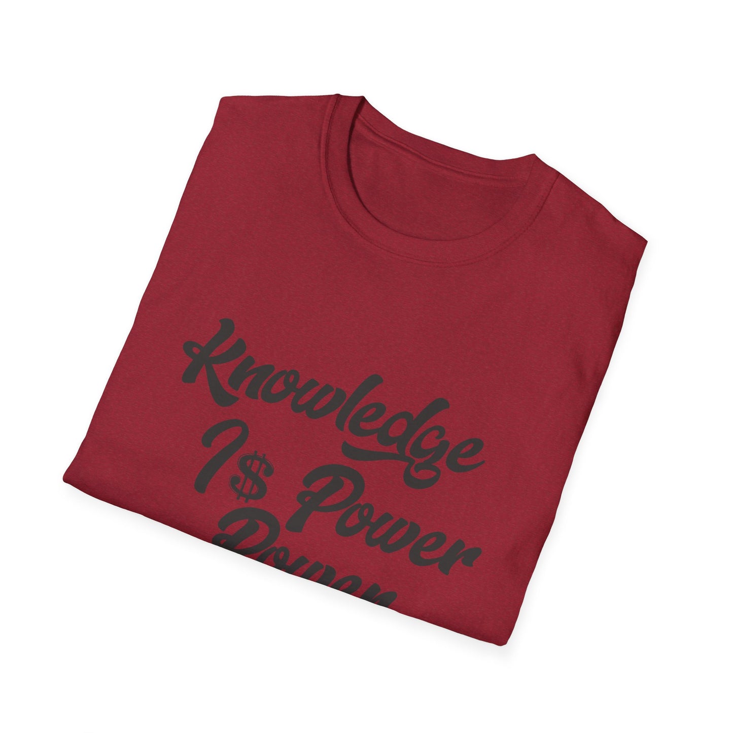 Knowledge Is Power Unisex Softstyle T-Shirt - Stylish Motivational Tee