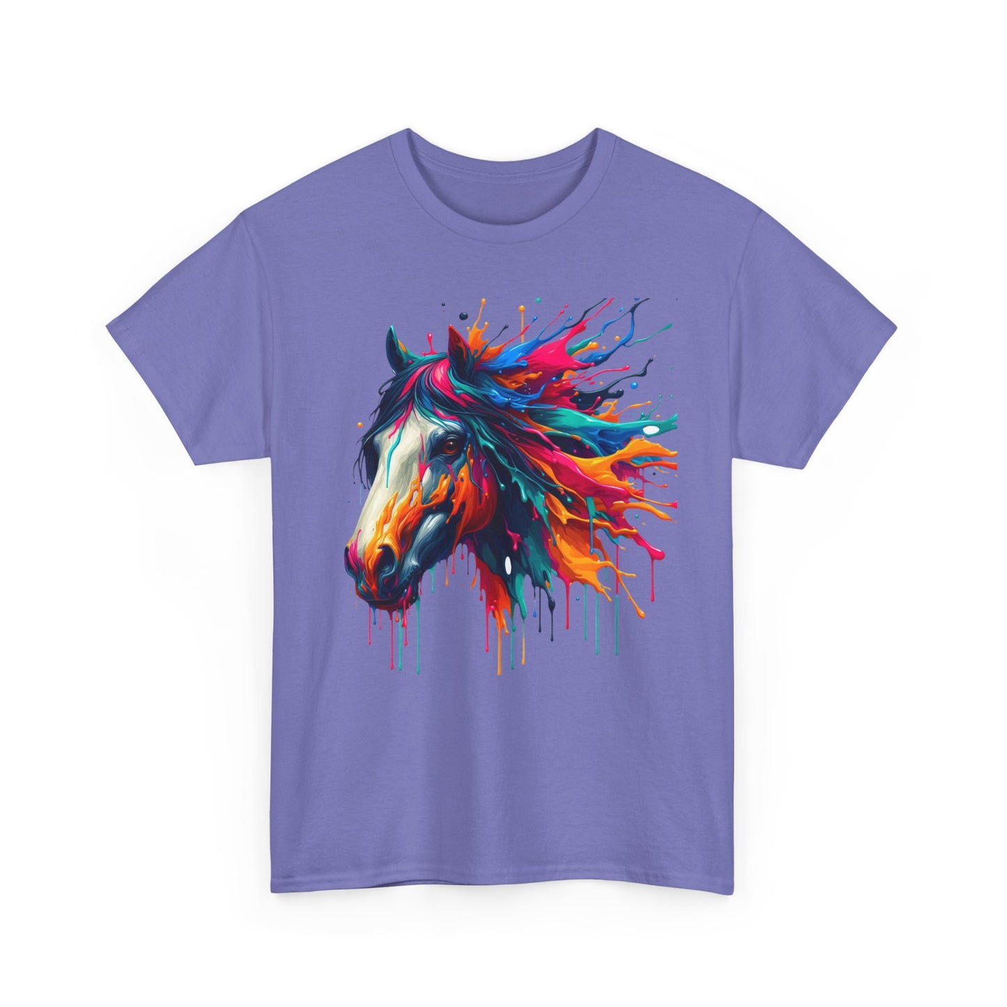 Vibrant Horse Art Unisex Heavy Cotton Tee