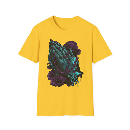 Spiritual Vibes Unisex Softstyle T-Shirt - Praying Hands Design