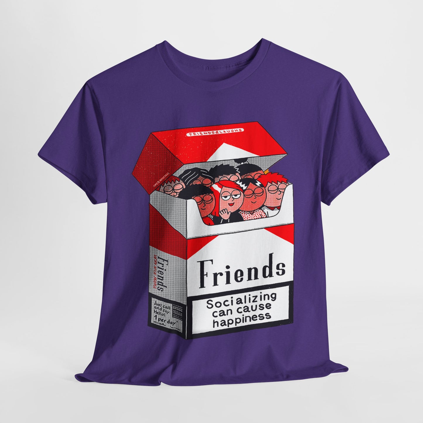Friends Socializing Unisex Heavy Cotton Tee - Fun Graphic T-Shirt