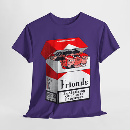 Friends Socializing Unisex Heavy Cotton Tee - Fun Graphic T-Shirt