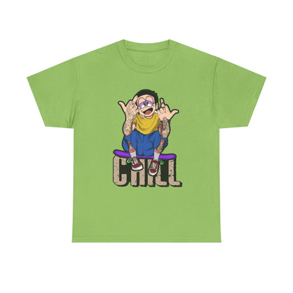 Chill Vibes Unisex Heavy Cotton Tee – Perfect for Relaxed Days