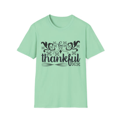 Thankful Unisex Softstyle T-Shirt - Fall Fashion, Thanksgiving Gift, Casual Wear, Gratitude Tees, Everyday Comfort