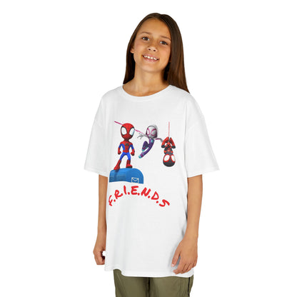 Kids' Friends Spider-Man Tee - Fun & Colorful Cotton T-Shirt for Young Superheroes